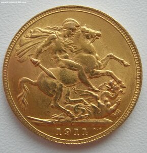 Соверен 1911 г. золото