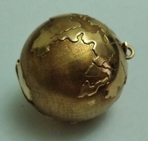 Медальон Глобус Золото 750