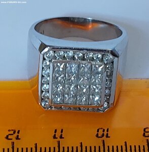 Перстень мужской с бриллиантами Золото 750